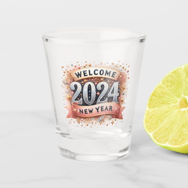 Vaso De Chupito Cuenta regresiva de 2024 (Anverso)