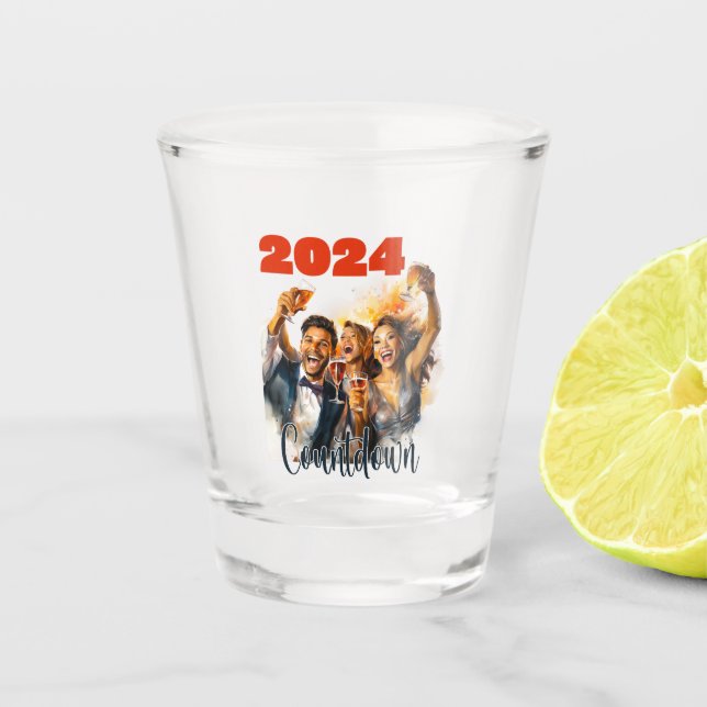Vaso De Chupito Cuenta regresiva de 2024 (Anverso)