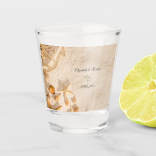 Vaso De Chupito Cuerdas de conchas de mar Arena Boda