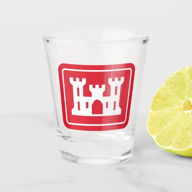 Vaso De Chupito Cuerpo de Ingenieros de los Estados Unidos DOD Mil (Anverso)