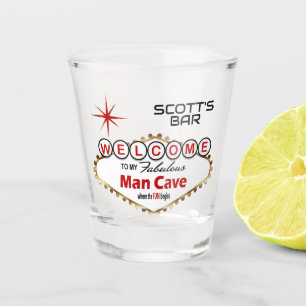 Vaso De Chupito Cueva de hombre - Estilo Vegas - Rojo