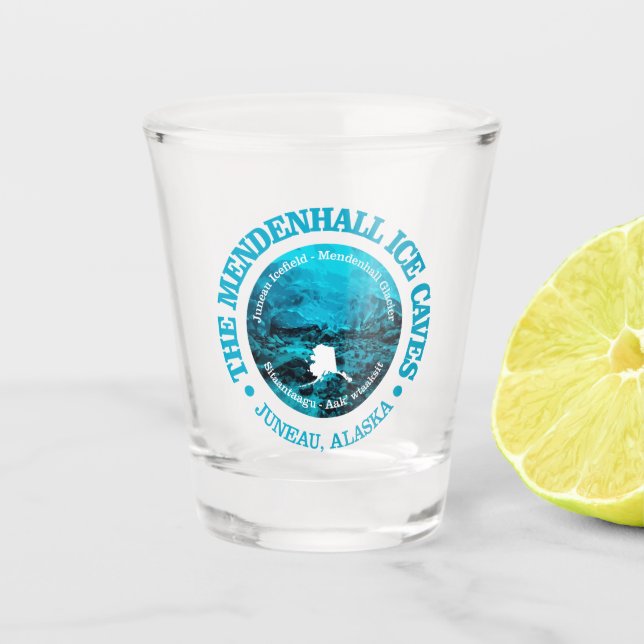 Vaso De Chupito Cuevas de hielo de Mendenhall (rd.) (Anverso)
