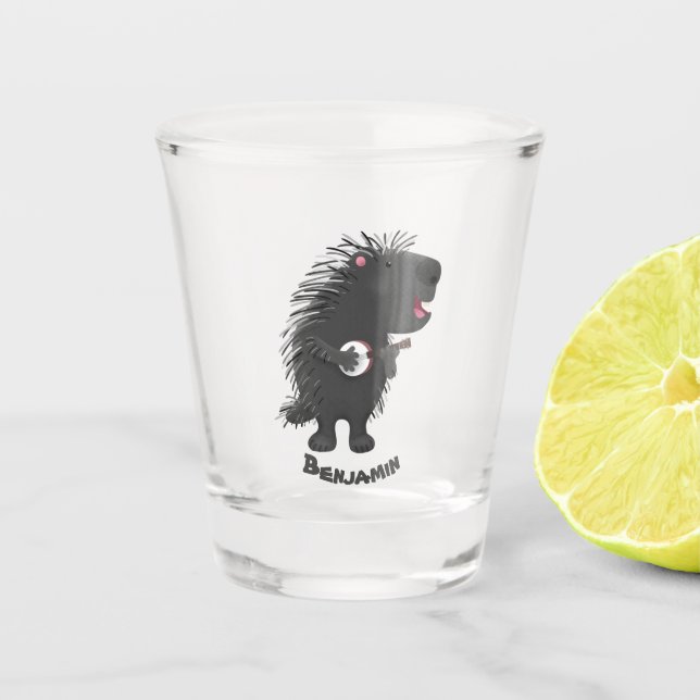 Vaso De Chupito Cuidada y divertida jugada del personalizado del b (Anverso)