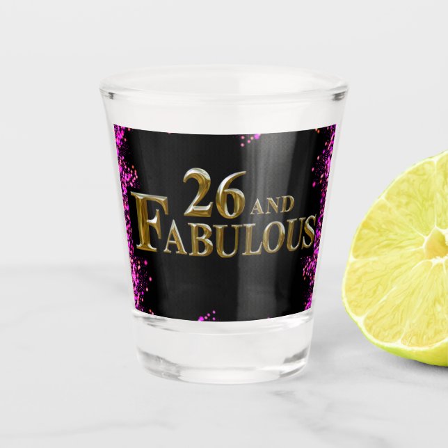 Vaso De Chupito Cumpleaños 26  (Anverso)