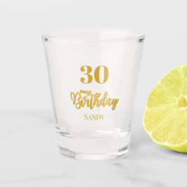 Vaso De Chupito Cumpleaños 30 años nombre personalizado