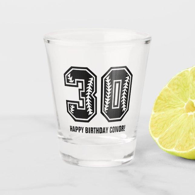 Vaso De Chupito Cumpleaños 30 de los hombres modernos (Anverso)