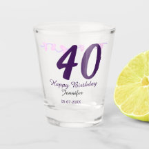 cumpleaños 40 agregar nombre fecha año pin floral 