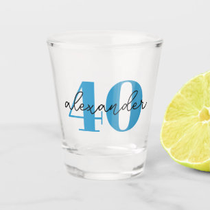 Vaso De Chupito Cumpleaños 40 cuarenta edad escritura moderna 