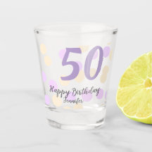 cumpleaños 50 agregar nombre fecha purpura naranja