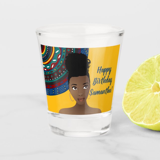 Vaso De Chupito Cumpleaños! | Belleza natural, inspirada en las tr (Anverso)