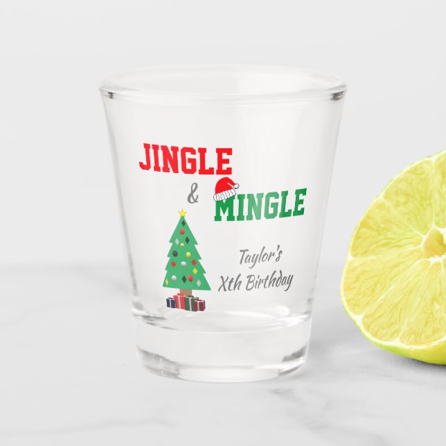 Vaso De Chupito Cumpleaños De Jingle Y Mingle (Anverso)