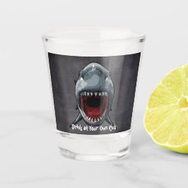 Vaso De Chupito Cumpleaños de los tiburones, ataque de tiburones,