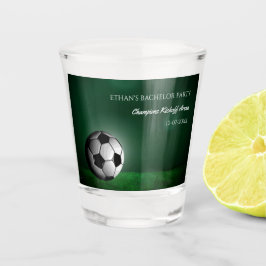 Vaso De Chupito Cumpleaños del Fútbol Verde / Partido del Soltero