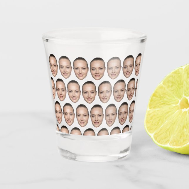 Vaso De Chupito Cumpleaños facial, favores de fiesta Personalizado (Anverso)