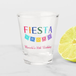 Vaso De Chupito Cumpleaños Fiesta Mexicana Colorida Personalizada