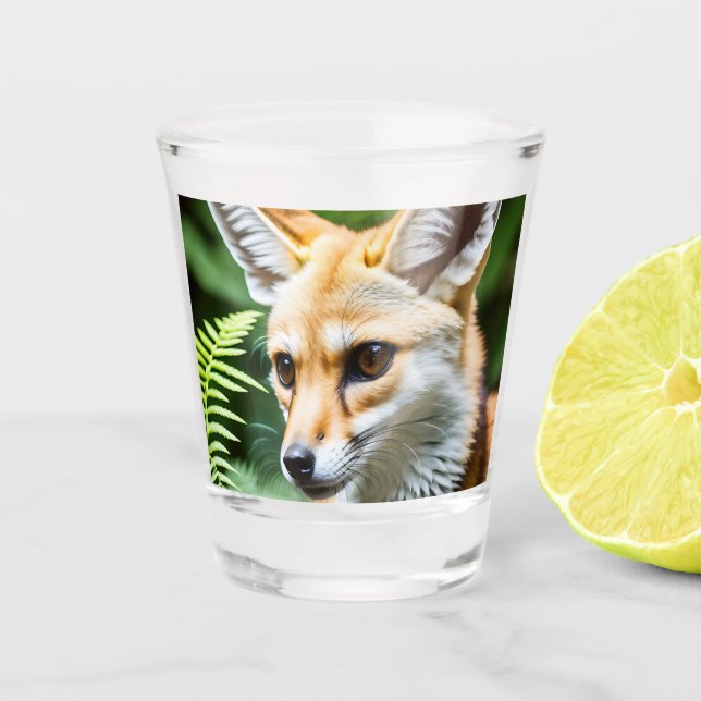 Vaso De Chupito Cunning Fennec Fox, (Anverso)