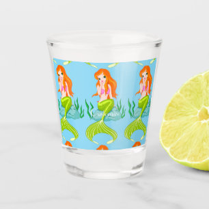 Vaso De Chupito Cura de la sirena de cabeza roja Thunder_Cove