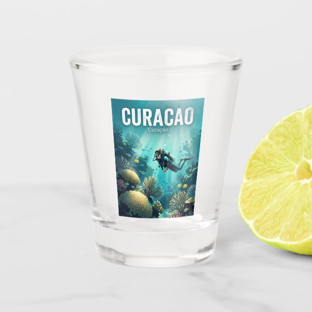 Vaso De Chupito Curazao Curaçao (Anverso)