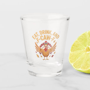 Vaso De Chupito Curiosa Turquía Comer Bebida Y Alarma F-Caw-F