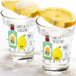 Vaso De Chupito Curioso Tequila Lemon y Salt Kawaii Tequila<br><div class="desc">Gracioso cristales Tequila Lemon y Salt Threesome - Según la regla de tres, ¡todas las cosas grandiosas vienen en tres! El último trío de buen tiempo fiesta de limón, sal y tequila se juntan aquí mismo para hacer este diseño hilarante en un vaso con la pregunta "¿Te apetece un trío?"...</div>