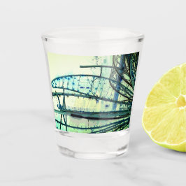 Vaso De Chupito Curvas azules