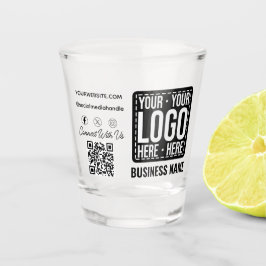 Vaso De Chupito Custom Business Logo Corporate Company Modern Cool