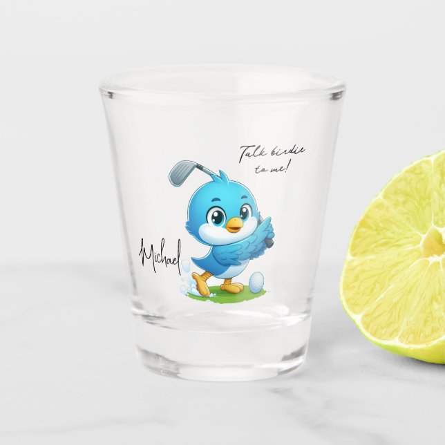 Vaso De Chupito Custom Cheeky Golf Bird Cartoon (Anverso)