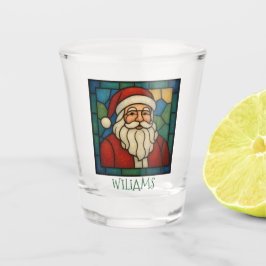 Vaso De Chupito Custom Christmas Santa Art Deco Stained Glass