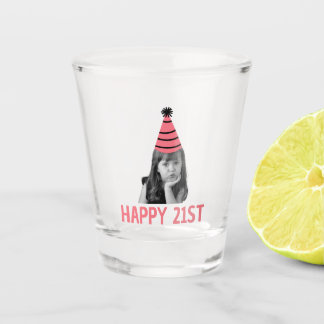 Vaso De Chupito Custom Face Milestone 21st Birthday Photo Girl
