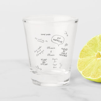 Vaso De Chupito Custom name, funny love note handwriting wedding