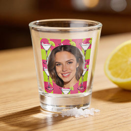 Vaso De Chupito Custom Photo Face & Cocktail Personalized Pink