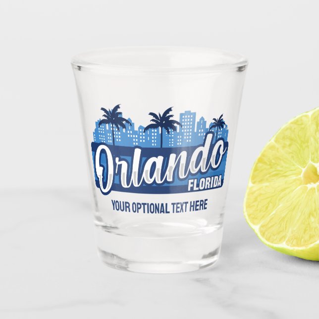 Vaso De Chupito Custom Text Orlando Florida (Anverso)