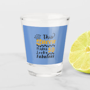 Vaso De Chupito Cuta cita para la reina de cumpleaños número 50