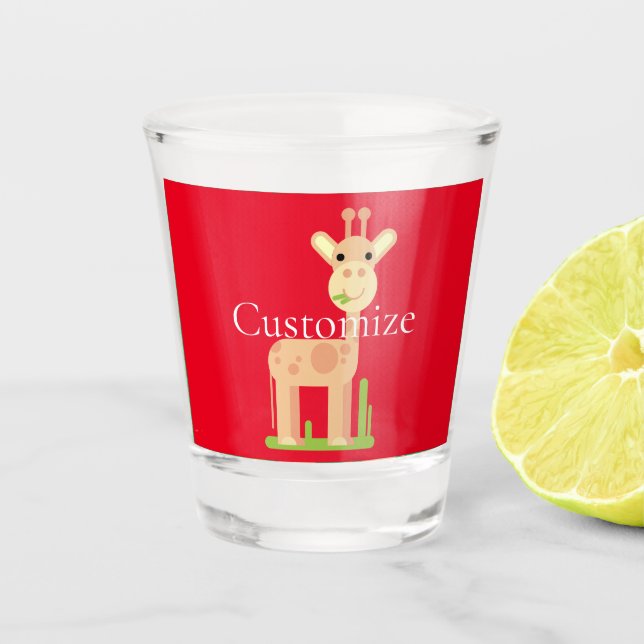 Vaso De Chupito Cute Giraffe Munching Thunder_Cove (Anverso)