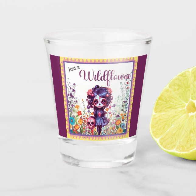 Vaso De Chupito Cute Gothic Garden Sugar Skull (Anverso)