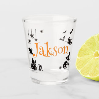 Vaso De Chupito Cute Halloween Nombre Personalizado Glass Shot