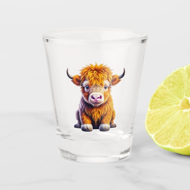 Vaso De Chupito Cute Highland Cow (Anverso)