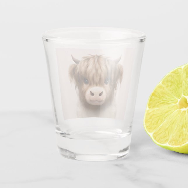 Vaso De Chupito Cute Highlands Escocia Cow (Reverso)