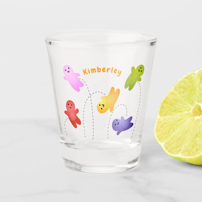 Vaso De Chupito Cute jelly bebés dulces personalizado (Anverso)