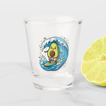 Cute Kawaii Surfing Aguacate Ola Oceánica SummStic