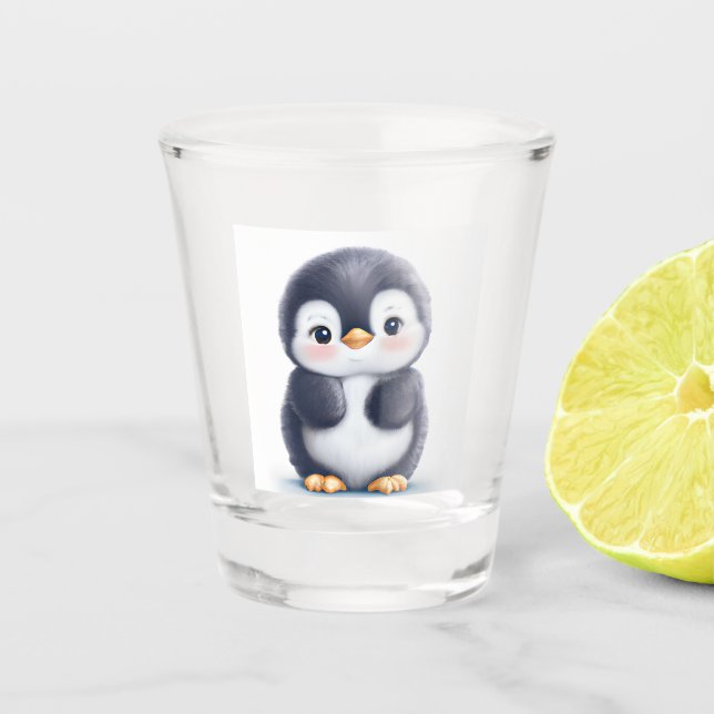 Vaso De Chupito Cute pingüino (Anverso)