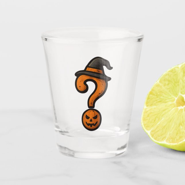 Vaso De Chupito Cute Pumpkin Halloween Question Mark Shot Glass (Anverso)