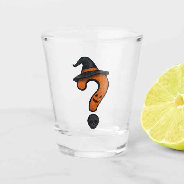 Vaso De Chupito Cute Pumpkin Halloween Question Mark Shot Glass (Anverso)