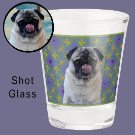 Vaso De Chupito Cute Purple Modern Photo Gift for Puppy Dog Mom