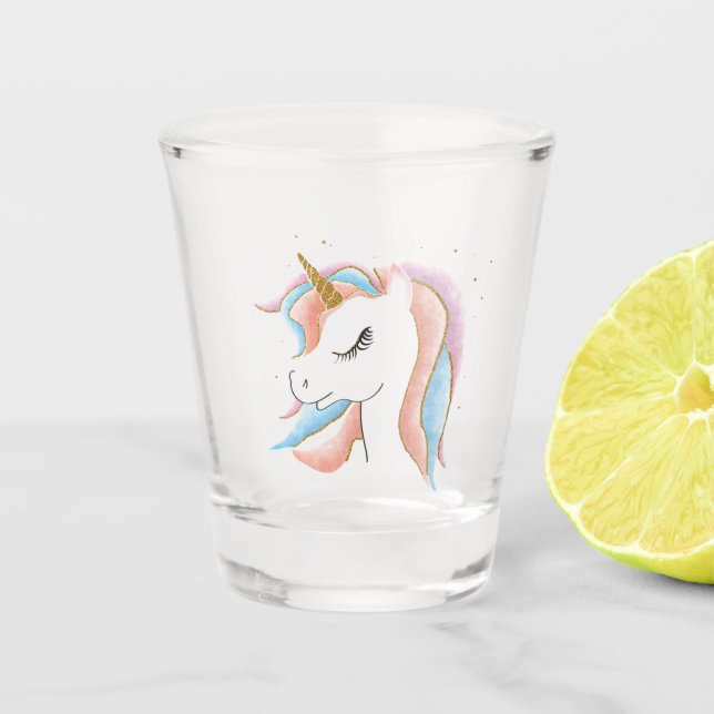 Vaso De Chupito Cute unicornio (Anverso)
