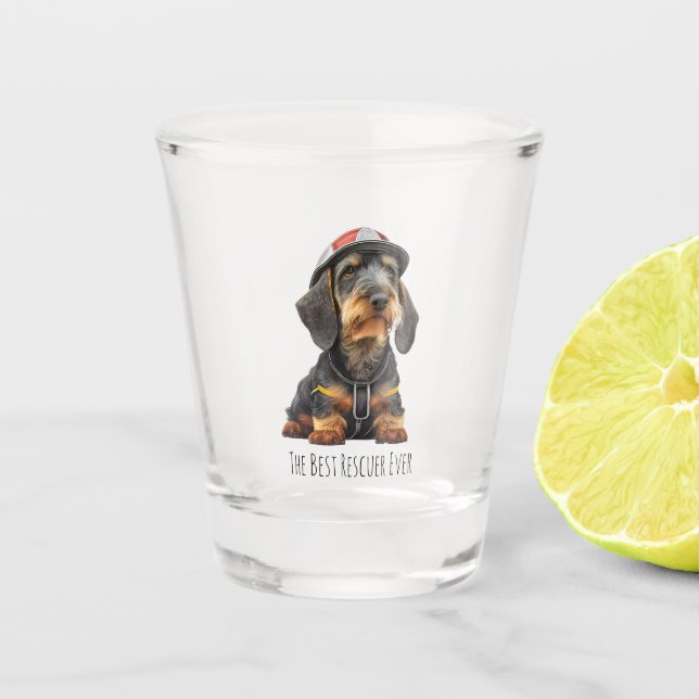 Vaso De Chupito Dachshund, el mejor salvador de la historia (Anverso)