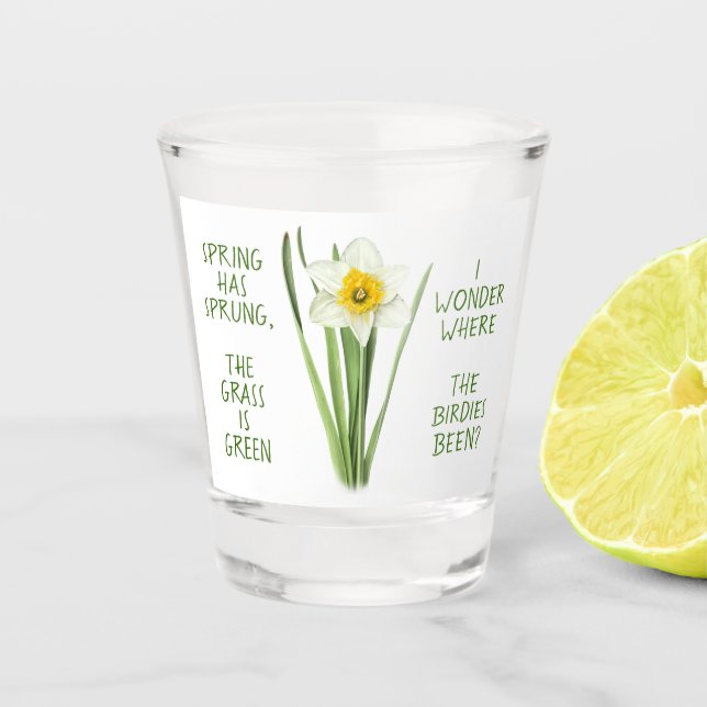 Vaso De Chupito Daffodil Spring Personalizable (Anverso)