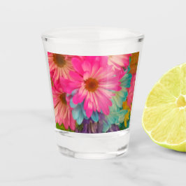 Vaso De Chupito Daisies morados rosados azules -