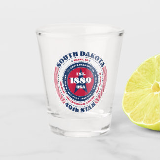 Vaso De Chupito Dakota del Sur: 40° vidrio de Star Patriotic Shot