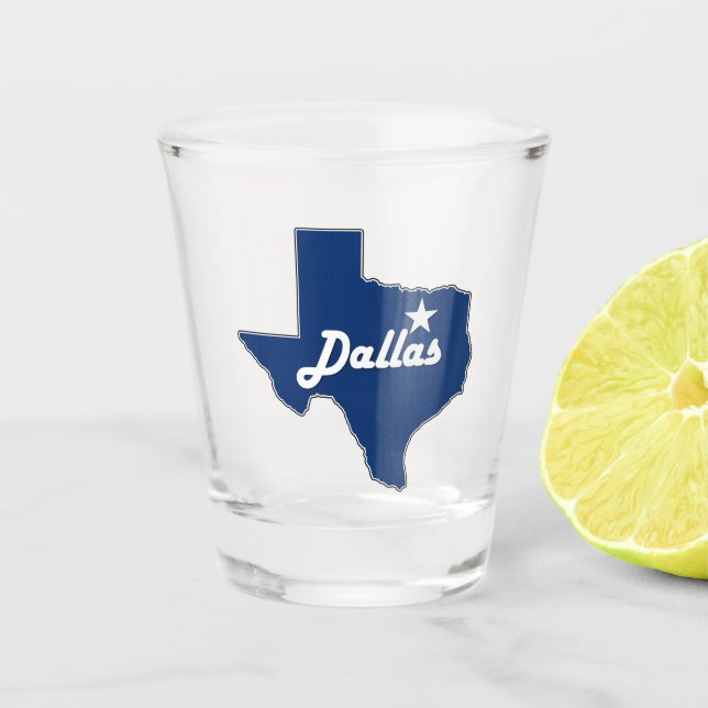 Vaso De Chupito Dallas Texas Lonestar State Map Fun Texan (Anverso)